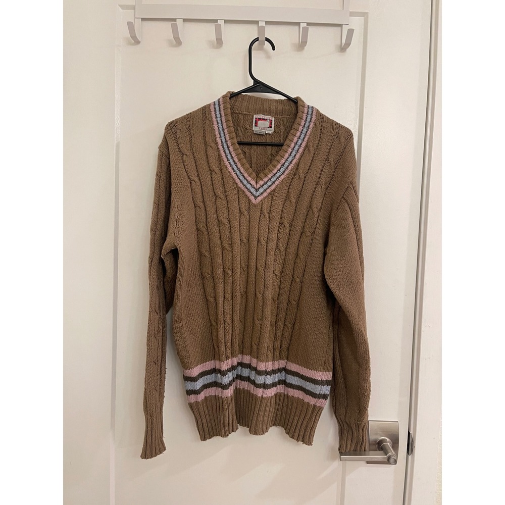 Vintage V Neck Scotland Yard Preppy Collegiate Sweater 90s Old‎ Money